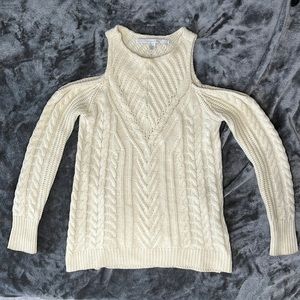 LC Lauren Conrad Crewneck Cold-Shoulder Sweater